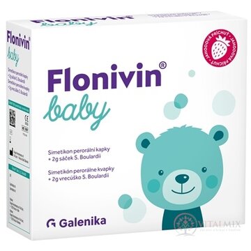 Flonivin baby simetikón perorálne kvapky 20 ml + vrecúško S.Boulardii 2g, 1x1 set obrázok