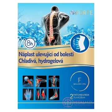 FORTE Náplasť uľavujúca od bolesti chladivá, hydrogélová, 7 x10 cm, 1x2 ks obrázok