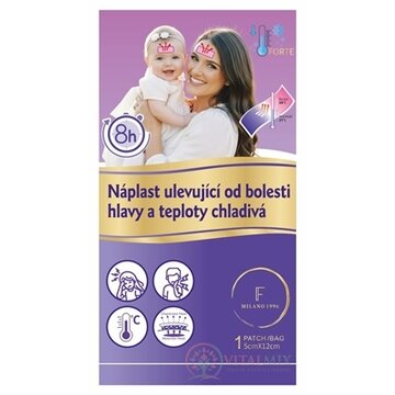 FORTE Náplasť uľavujúca od bolesti hlavy a teploty chladivá, 5 x12 cm, 1x1 ks obrázok