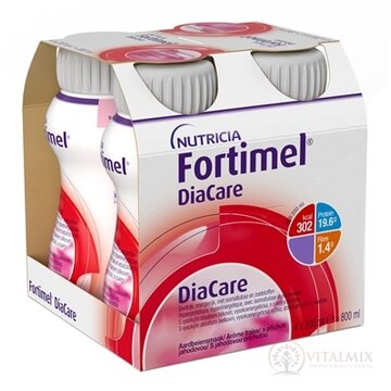 Fortimel DiaCare s jahodovou príchuťou 4x200 ml (800 ml) obrázok