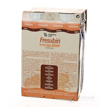 Fresubin Energy fibre DRINK EasyBottle, príchuť čokoládová, 4x200 ml (800 ml) obrázok