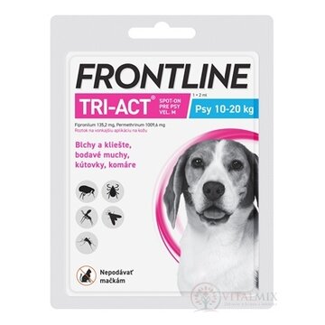 FRONTLINE TRI-ACT Spot-On pre psy M sol (na kožu, psy 10-20 kg) 1x2 ml obrázok