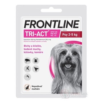 FRONTLINE TRI-ACT Spot-On pre psy XS sol (na kožu, psy 2-5 kg) 1x0,5 ml obrázok