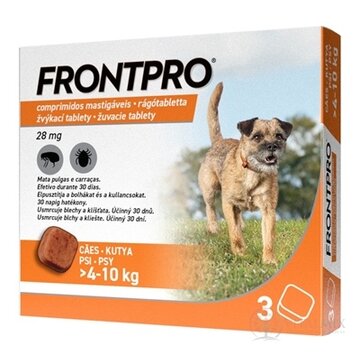 FRONTPRO 28 mg žuvacie tablety pre psy (4 - 10 kg) 1x3 ks obrázok