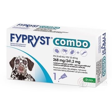 FYPRYST combo 268 mg/241,2 mg PSY 20-40 KG roztok na kvapkanie na kožu pre veľké psy (pipeta) 1x2,68 ml obrázok