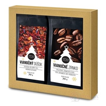FYTO Darčeková kazeta sypaný čaj Vianočný dúšok 70 g + zrnková káva Vianočné zrnko 70 g, 1x1 set obrázok