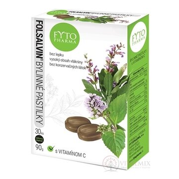 FYTO Folsalvin bylinné pastilky s vitamínom C 1x30 ks obrázok