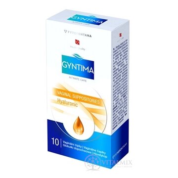 fytofontana GYNTIMA Hyaluronic vaginálne čapíky (inov.2025) 1x10 ks obrázok