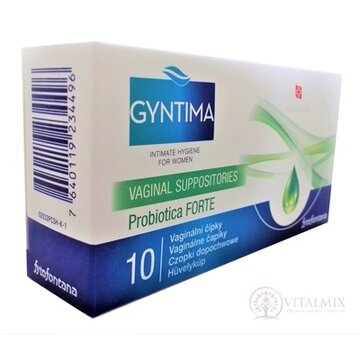 Fytofontana GYNTIMA Probiotica FORTE Vaginálne čapíky (inov.2019) 1x10 ks obrázok