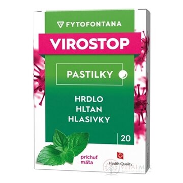 fytofontana VIROSTOP pastilky na cmúľanie, príchuť mätová 1x20 ks obrázok