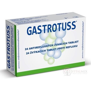 Gastrotuss tablety žuvacie antirefluxné 1x24 ks obrázok