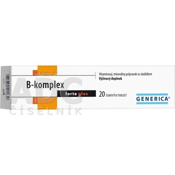 GENERICA B-komplex forte plus tbl eff 1x20 ks obrázok