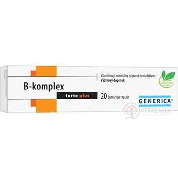 GENERICA B-komplex forte plus tbl eff 1x20 ks obrázok