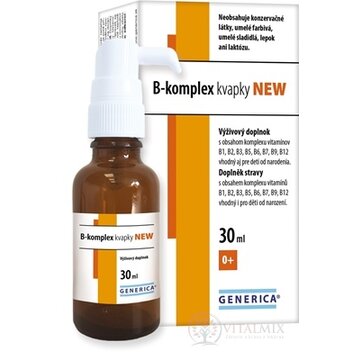 GENERICA B-komplex kvapky NEW pre deti od narodenia 1x30 ml obrázok