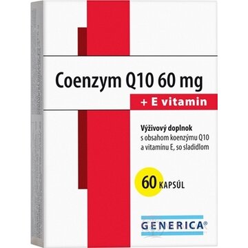 GENERICA Coenzym Q10 60 mg + E vitamin cps 1x60 ks obrázok