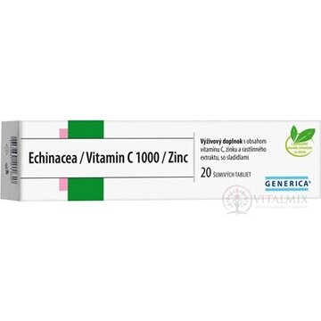 GENERICA Echinacea/Vitamin C 1000/Zinc tbl eff 1x20 ks obrázok
