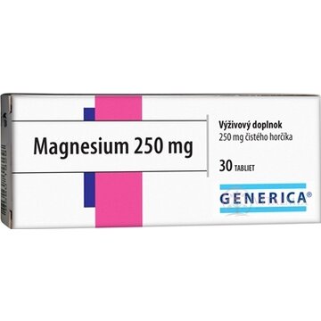 GENERICA Magnesium 250 mg tbl 1x30 ks obrázok