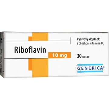 GENERICA Riboflavin 10 mg tbl 1x30 ks obrázok