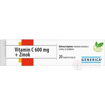 GENERICA Vitamin C 600 mg + Zinok tbl eff 1x20 ks obrázok