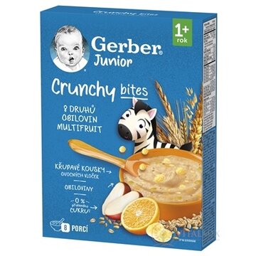 Gerber Junior Nemliečna kaša s chrumkavými kúskami ovocná - multifruit (od ukonč. 1. roku) 1x200 g obrázok