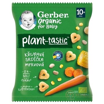 Gerber Organic Chrumkavé srdiečka mrkvové (od ukonč. 10. mesiaca) 1x28 g obrázok