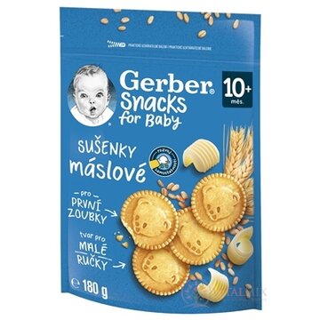 Gerber Snacks for Baby Maslové SUŠIENKY (od ukonč. 10. mesiaca) 1x180 g obrázok