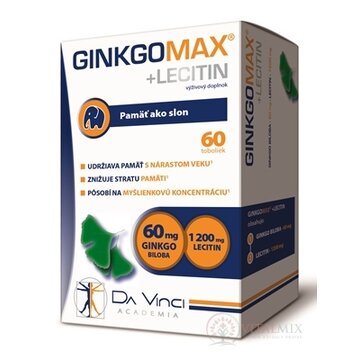 GINKGO MAX + LECITIN - DA VINCI cps 1x60 ks obrázok