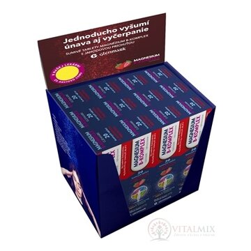 GLENMARK MAGNESIUM B-KOMPLEX DISPLEJ šumivé tablety s jahodovou príchuťou 12x20 ks (240 ks), 1x1 set obrázok