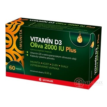Glenmark VITAMÍN D3 Oliva 2000 IU Plus cps 1x60 ks obrázok