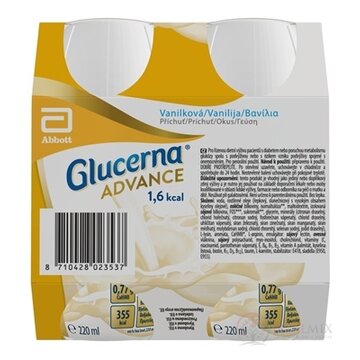 Glucerna ADVANCE 1,6 kcal vanilková príchuť 24x220 ml obrázok