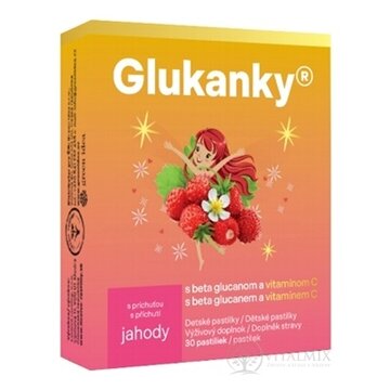 GLUKANKY pastilky, príchuť jahoda 1x30 ks obrázok