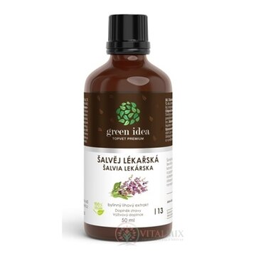 Green Idea ŠALVIA LEKÁRSKA bylinný liehový extrakt, kvapky 1x50 ml obrázok