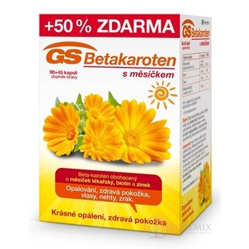GS Betakarotén s nechtíkom cps 90+45 50% zadarmo (135 ks) obrázok
