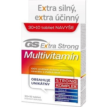 GS Extra Strong Multivitamín 2017 tbl 30+10 navyše (40 ks) obrázok