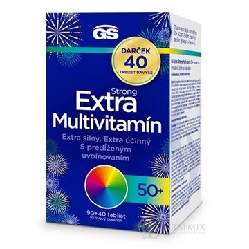 GS Extra Strong Multivitamín 50+, Darček tbl 90+40 navyše (130 ks) obrázok