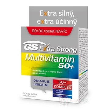 GS Extra Strong Multivitamín 50+ tbl (inov.2021) 90+30 navyše (120 ks) obrázok