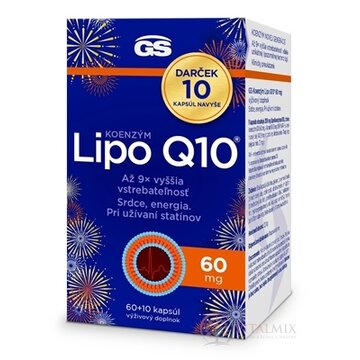 GS Koenzým Lipo Q10 60 mg cps 60+10 navyše (70 ks) obrázok