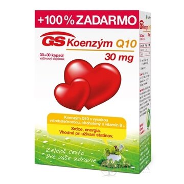 GS Koenzým Q10 30 mg NOVÝ cps (s vitamínom B1) 30+30 zadarmo (60 ks) obrázok