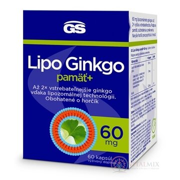 GS Lipo Ginkgo pamäť+ 60 mg cps 1x60 ks obrázok