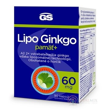 GS Lipo Ginkgo pamäť+ 60 mg cps 1x90 ks obrázok