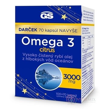 GS Omega 3 citrus Darček cps (inov.2024) 100+70 navyše (170 ks) obrázok