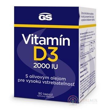 GS Vitamín D3 2000 IU cps 1x90 ks obrázok