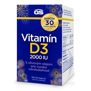 GS Vitamin D3 2000 IU Darček cps  90+30 navyše (100 ks) obrázok