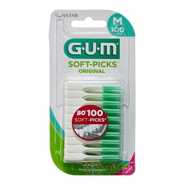 GUM Soft-Picks Original gumové medzizubné kefky, s fluoridmi, Medium 1x100 ks obrázok