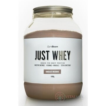 GymBeam Proteín Just Whey sušený srvátkový proteínový prášok, príchuť čokoládový milkshake, 1x1000 g obrázok