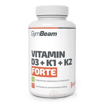 GymBeam VITAMIN D3+K1+K2 FORTE cps 1x120 ks obrázok