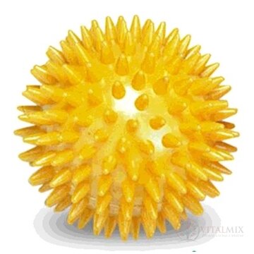 GYMY MASÁŽNA LOPTIČKA - ježko 8 cm žltá, priemer 8 cm 1x1 ks obrázok