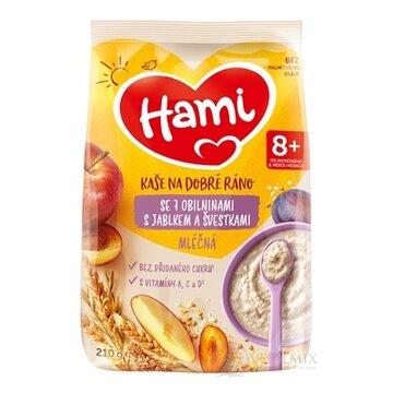 Hami mliečna kaša so 7 obilninami na dobré ráno s jablkom a slivkami (od ukonč. 8. mesiaca) 1x210 g obrázok