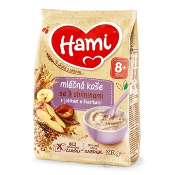 Hami mliečna kaša so 7 obilninami s jablkom a slivkami (od ukonč. 8. mesiaca) 1x210 g obrázok