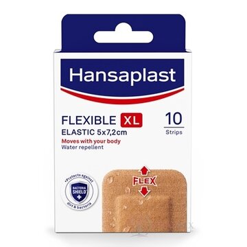 Hansaplast FLEXIBLE XL Elastic náplasť elastická, 5x7,2 cm 1x10 ks obrázok